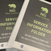 Pest control contract folder in Nottingham commercial property
