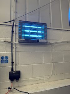Commercial contract pest control electric fly killer unit in Nottingham premises
